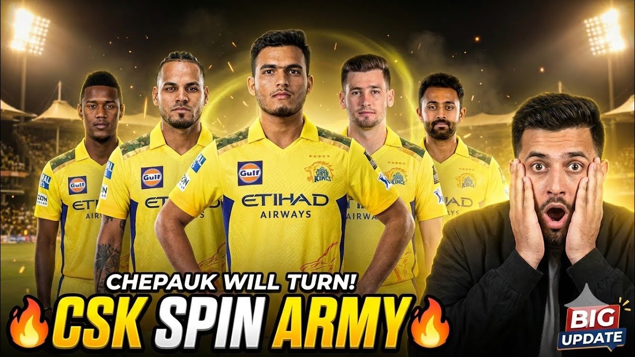 CSK Spin Army 2026 🔥 Chepauk Banega Spin Ka Jaal | Jadeja Ke Bina Bhi Tabahi!