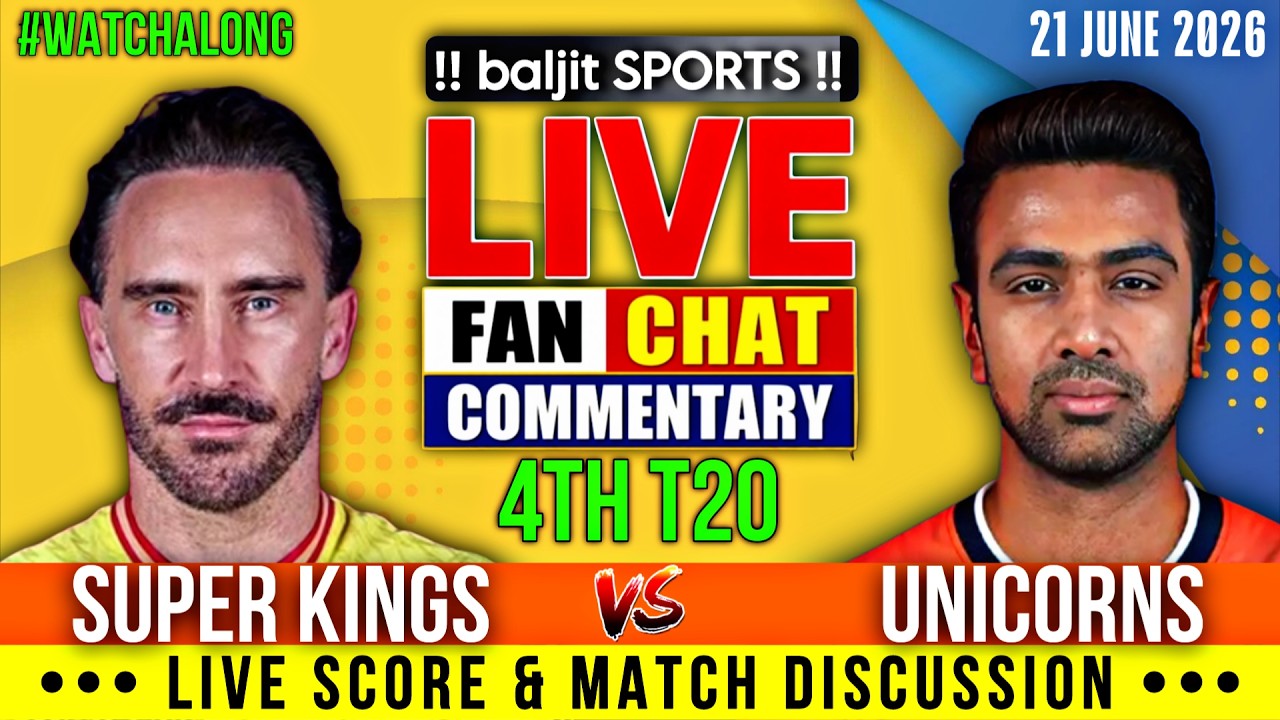 🔴 TSK vs SFU | Texas Super Kings vs San Francisco Unicorns | 4th T20 | Live Score & Fan Commentary