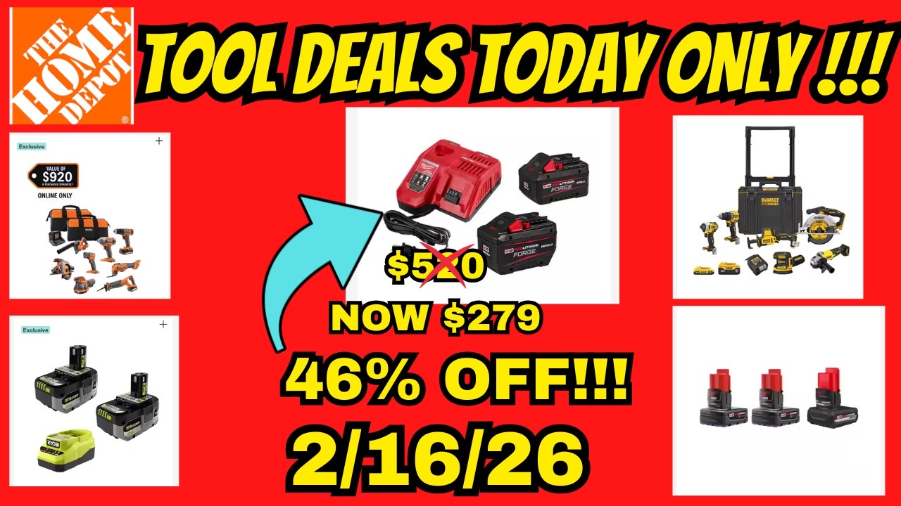 Home Depot Tool Deals You Can't Pass Up Today! Feb. 16th