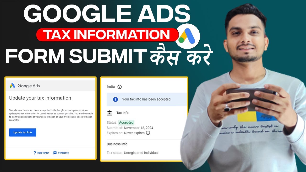 Google Ads Tax Information Kaise Bhare 2025 | Google Ads Update Your Tax Info | Google Ads