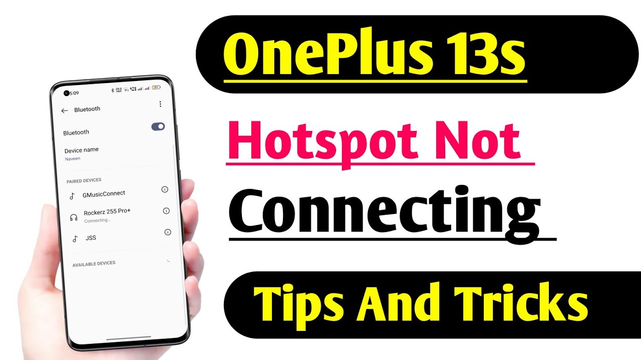 OnePlus 13s How to Fix Hotspot Not Connecting Problem Solution