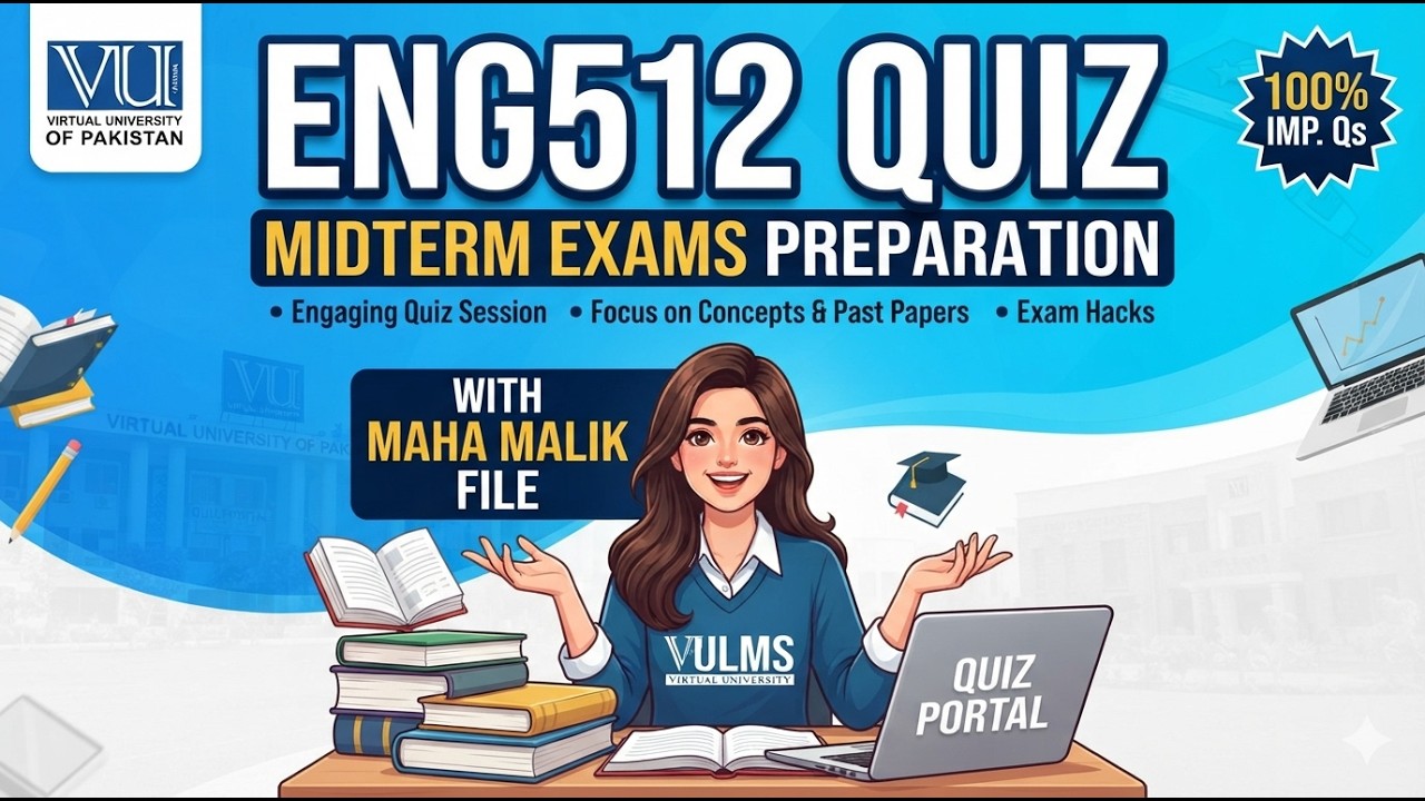 ENG512 Quiz For Mid Term Exams Preparation of VU from Maha Malik File #virtualuniversity