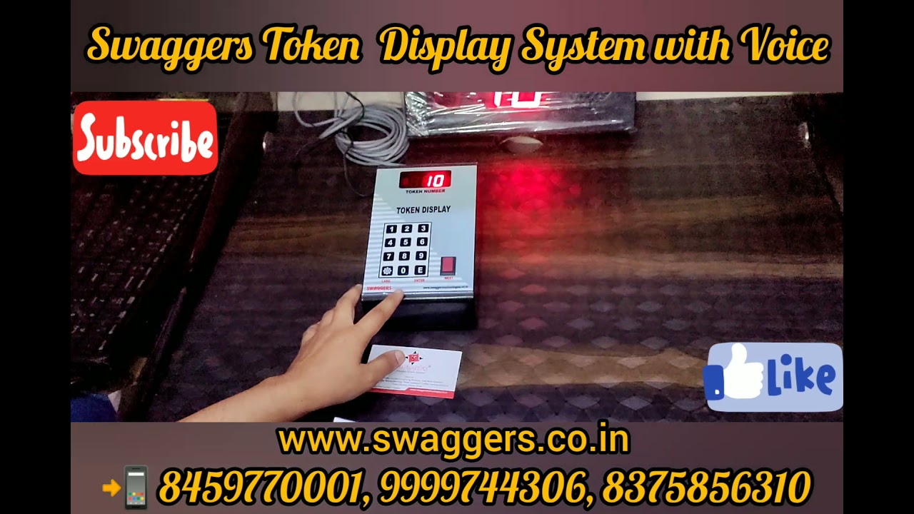 Prime Token Display System with Voice Announcement