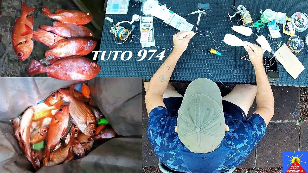 Montage P&ecirc;che De Nuit DU Bord De Mer Mitraillette SABIKI Sur Flotteur Tuto Fishing 974 🐟🐟🐠🐠