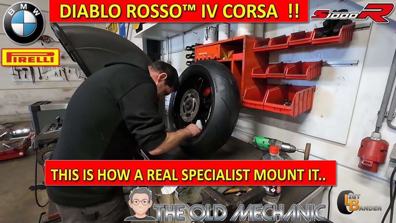 BMW S1000R.. ⚠️MOUNTING A PIRELLI DIABLO ROSSA IV CORSA TIRE. BY A SPECIALIST.. !⚠️