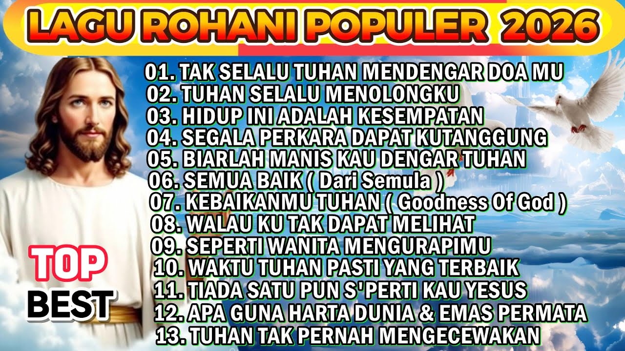 KUMPULAN NONSTOP LAGU ROHANI POPULER 2026 - YESUS MENDENGARMU DI WAKTU YANG TEPAT
