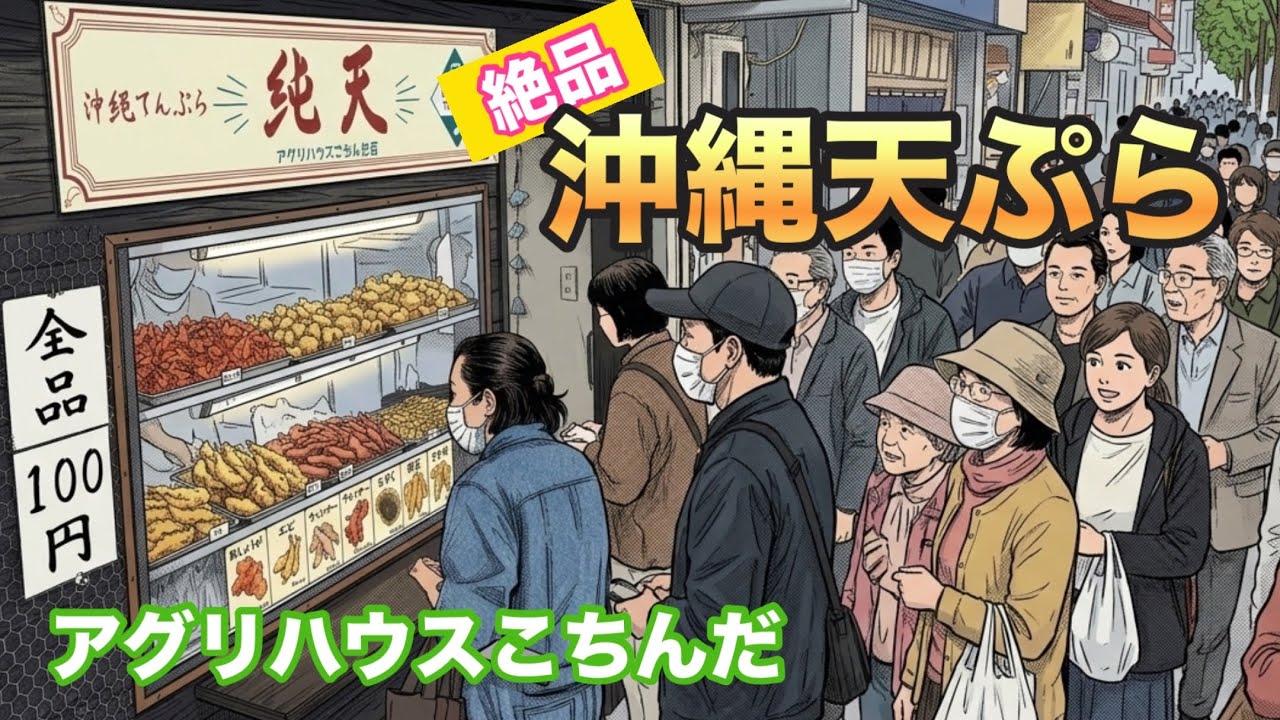 全品100円！！！絶品「沖縄天ぷら」に魅了されました😊✨✨【ダイキンオーキッドレディス」【アグリハウスこちんだ】