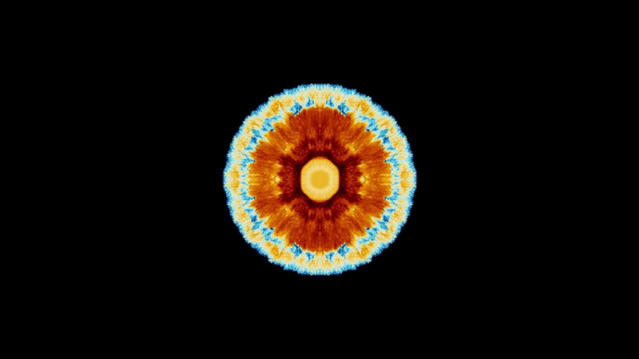 (Eye of Sauron) Large eddy simulation of a gravity current at Reynolds number Re=136000