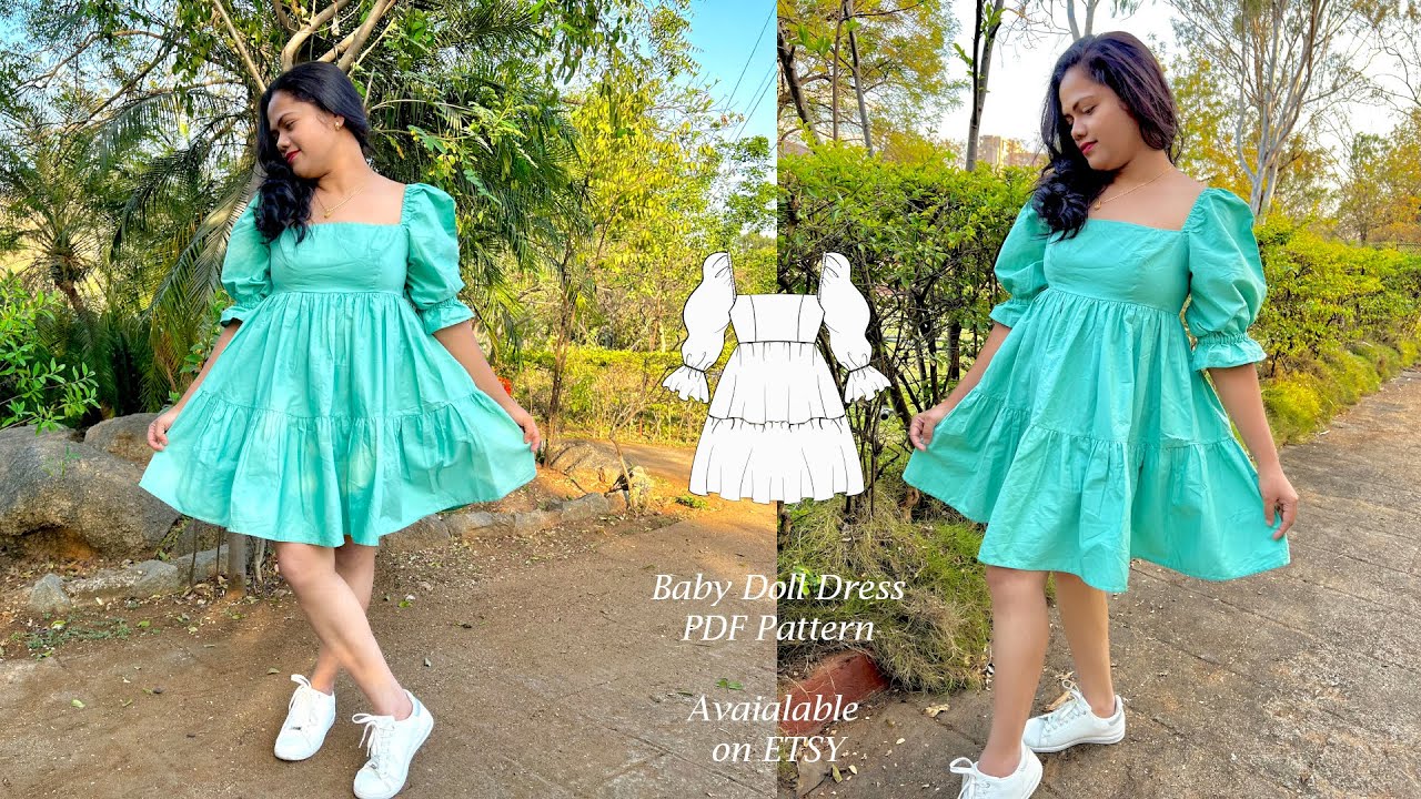 DIY Baby Doll Dress PDF Pattern - Sewing tutorial | Pattern available on ETSY