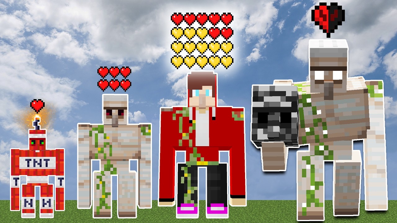 which all golems, JJ and Mikey and Herobrine are immortal?