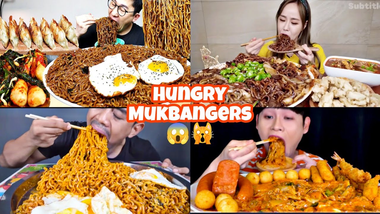 VERY HUNGRY MUKBANGERS EATING COMPILATION