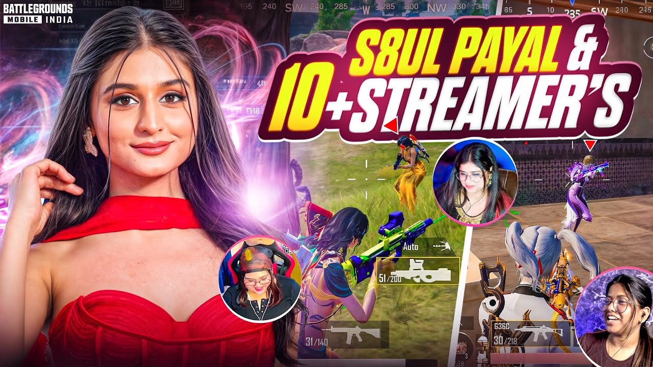 10+ Streamer’s & @PAYALGAMING  Found me Sus ‼️ | Fights Against Pro YouTuber 🔱🔥 | Bgmi