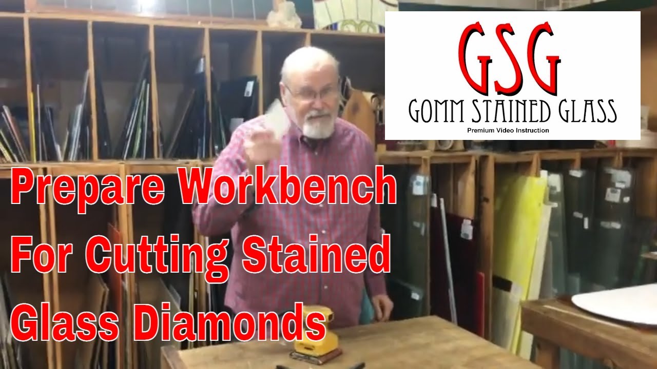 Prepare Your Workbench For Cutting Stained Glass Diamonds V343