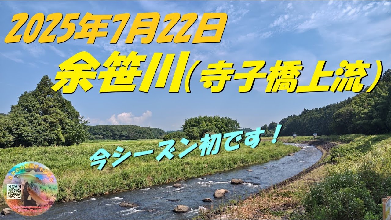 2025年7月22日　余笹川（寺子橋上流）