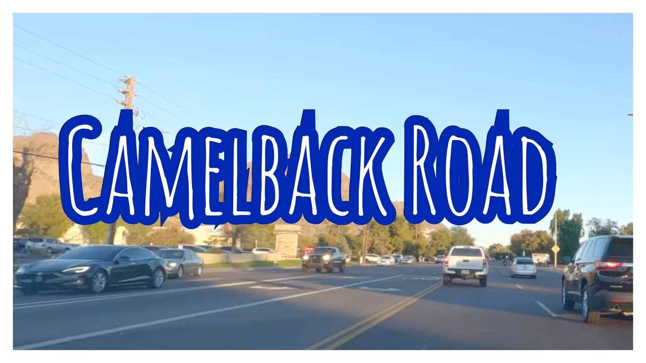 An Evening Drive on Camelback Road - (Eastbound) - 4K - Phoenix Arizona
