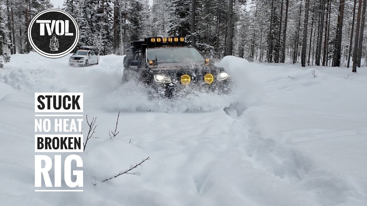 Stuck In Deep Snow. Broken Diesel heater And A Rig Down. | Overlanding | Sweden |