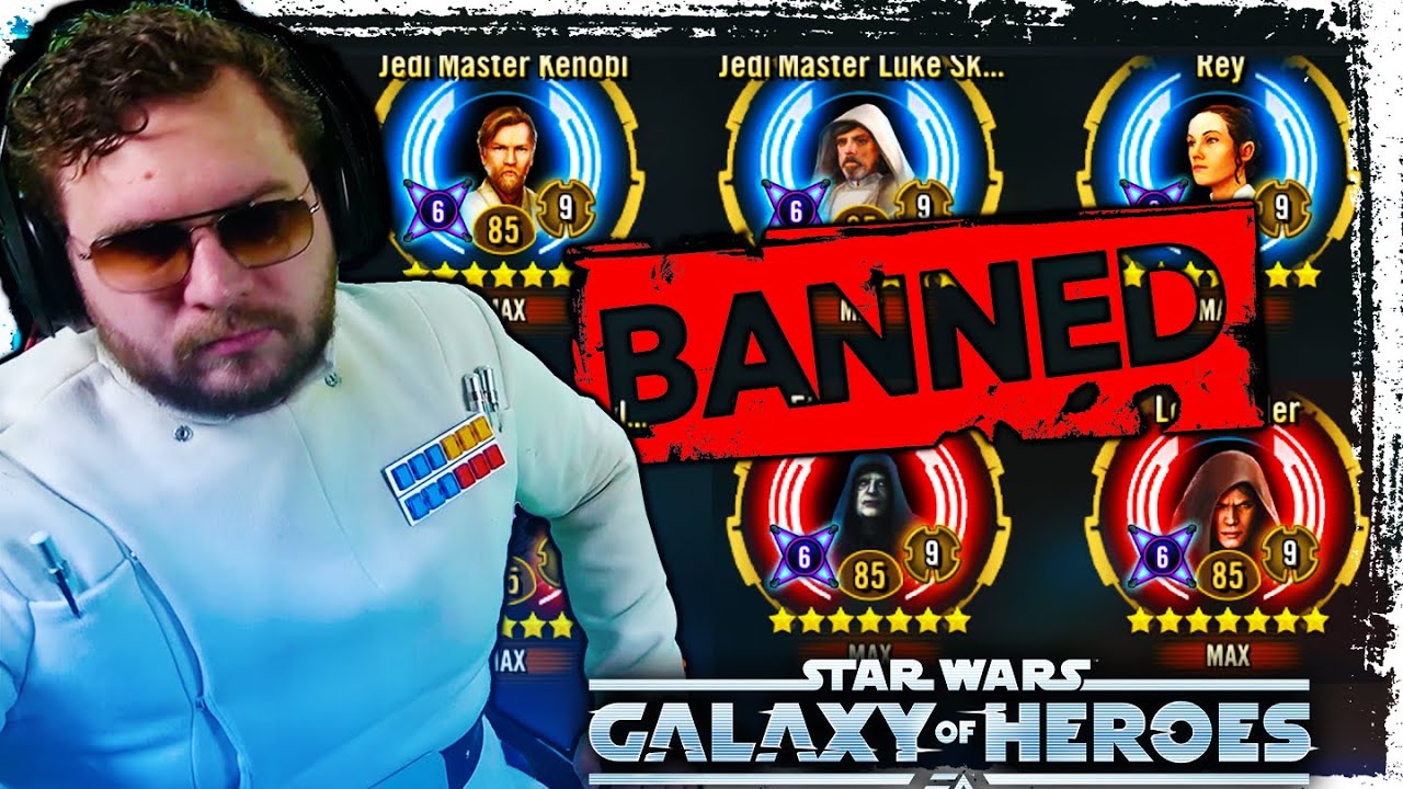 All Galactic Legends BANNED from Galaxy of Heroes Grand Arena Challenge