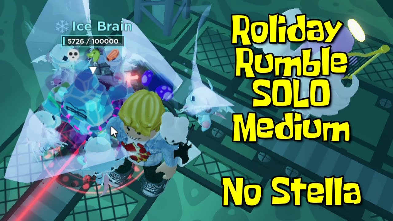How to SOLO Roliday Rumble Medium Mode Challenge without STELLA in Roblox Tower heroes