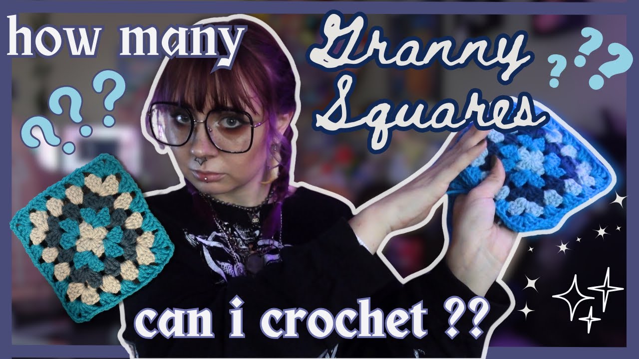 how many GRANNY SQUARES can i make in 1 DAY ?? ☆ crochet vlog
