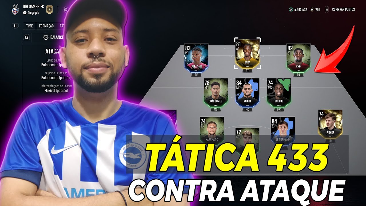 UFL | TÁTICA 433 CONTRA ATAQUE! SURPREENDA OS ADVERSÁRIOS COM ESSA FORMAÇÃO BUGADA