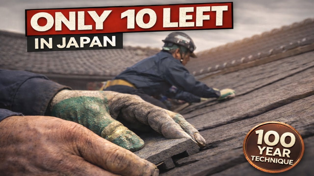 Only 10 People in Japan Can Do This | The Lost Art of Natural Slate Roofing