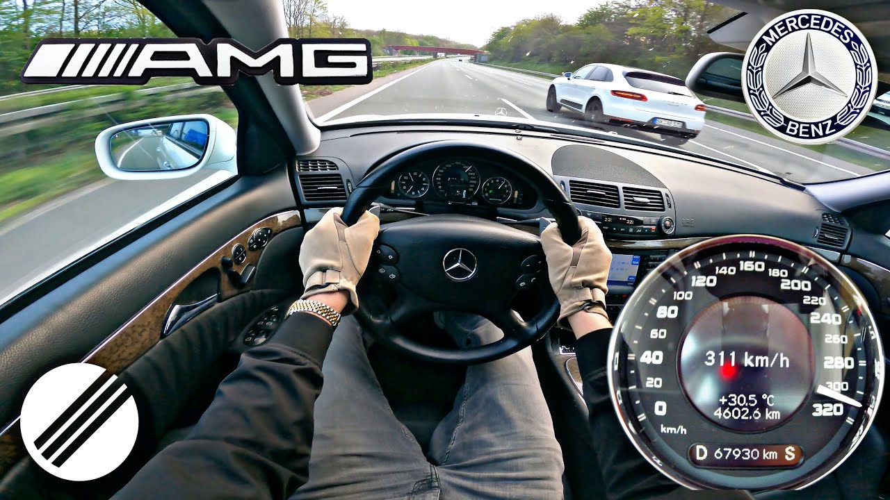 Mercedes-Benz E63 AMG  W211 топ спид на немецком автобане 🏎