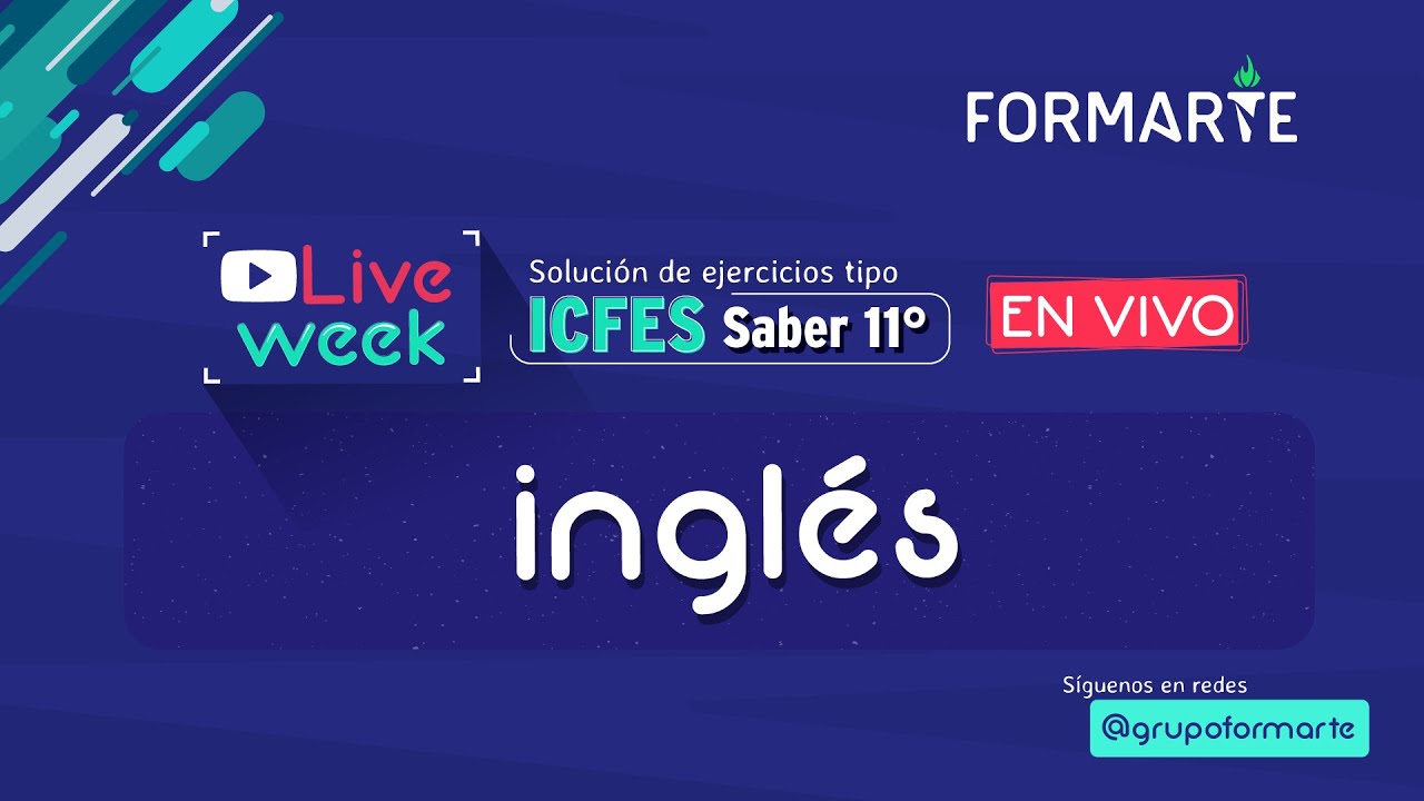 🔴 Solución de ejercicios EN VIVO tipo ICFES: Inglés  | #LiveWeekICFES