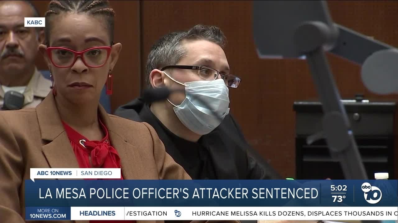 La Mesa Officer's attacker sentenced to 146 years in prison