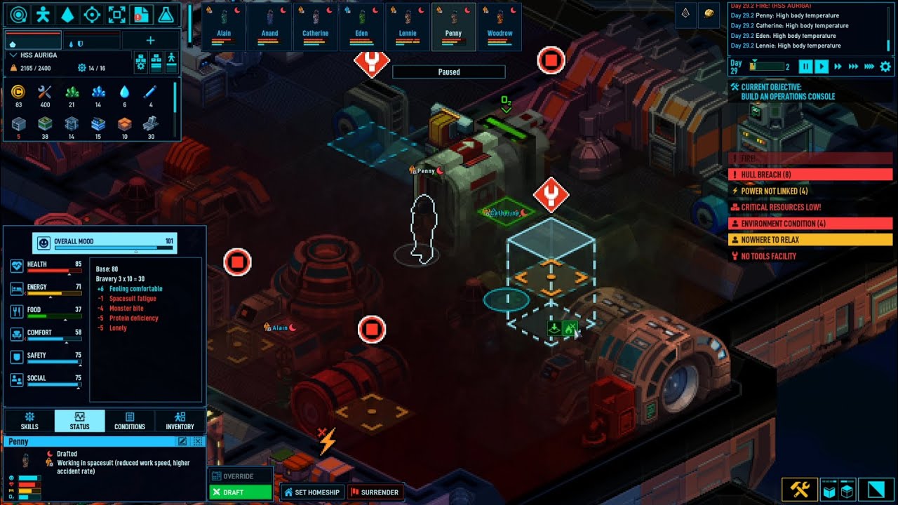 Space Haven Tutorial 05 - Crew rescue and surviving a solar flare