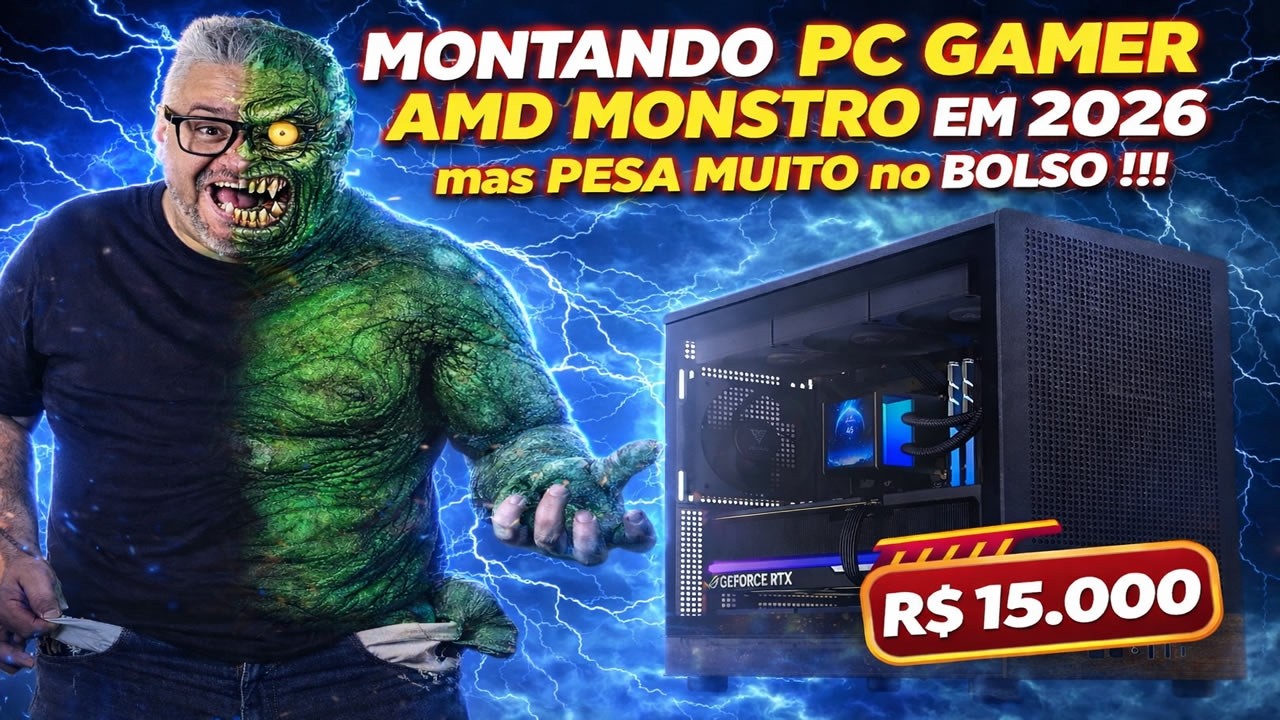 Montando PC Gamer AM5 MONSTRO em 2026 !!! Mas será que cabe no BOLSO ??? Roda TUDO de VERDADE !!!