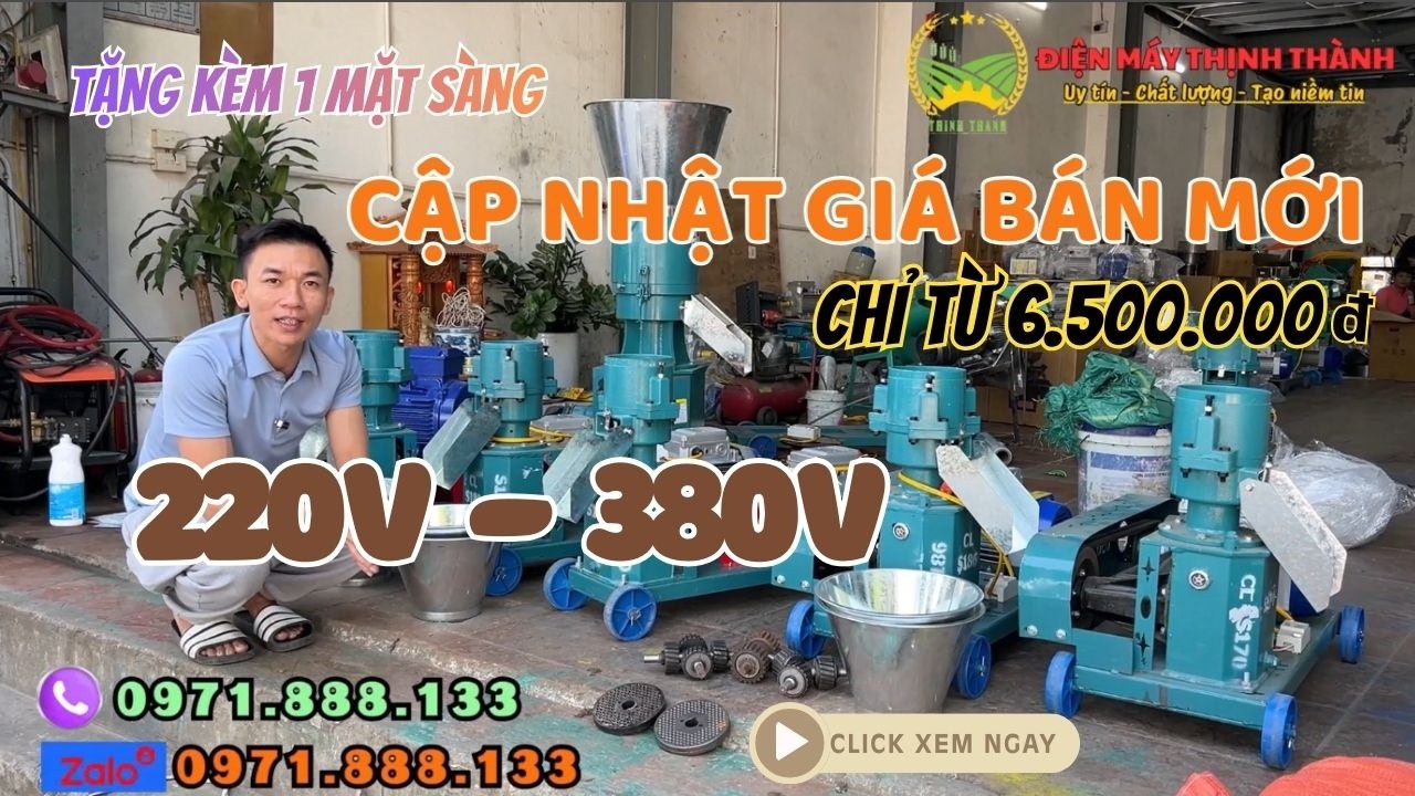 Cập Nhật Giá Bán Các Dòng Máy Ép Cám Viên Tháng 3 Năm 2026 Mới