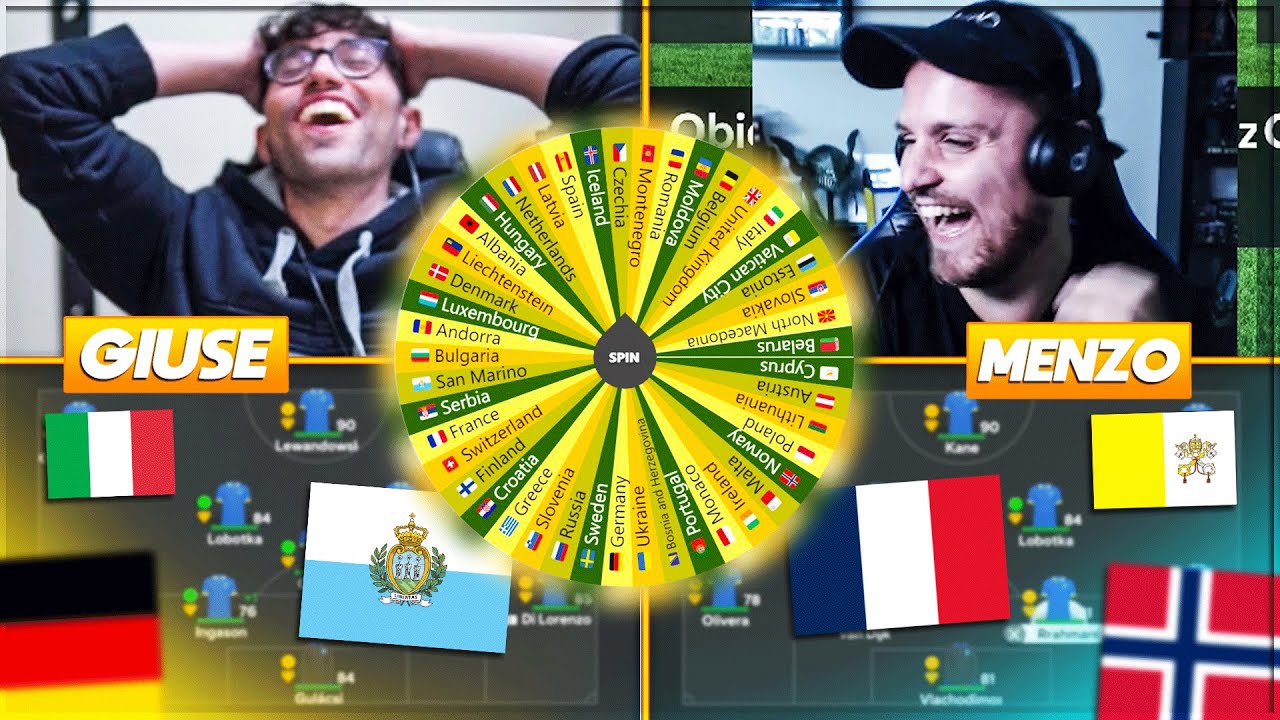 CAREER BATTLE con la RUOTA DELLE NAZIONALI!! UNA SFIDA ALL'ULTIMO PUNTO IN CLASSIFICA VS GIUSE360