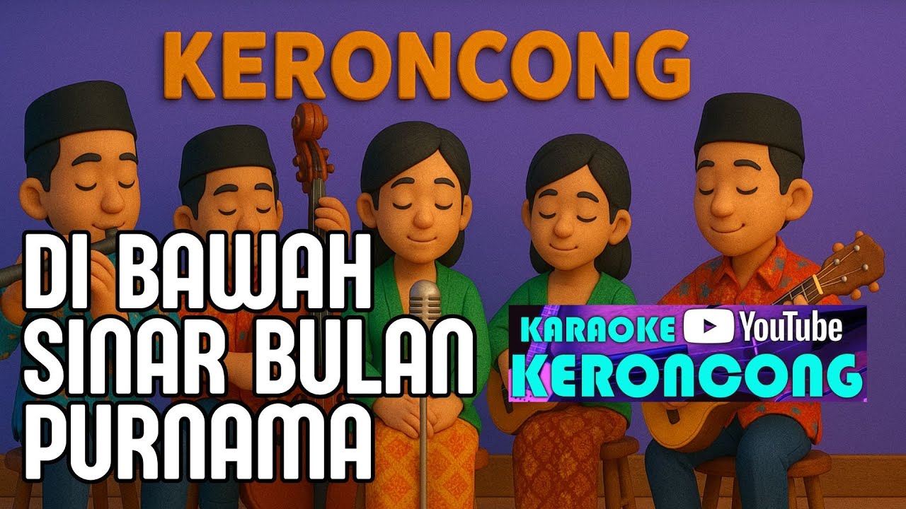 Di Bawah Sinar Bulan Purnama Karaoke Keroncong Nada Wanita / Nada Dasar C
