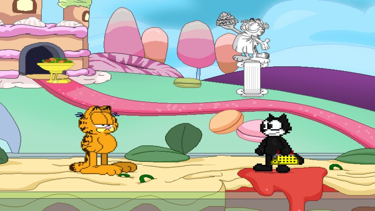 ADD004 MUGEN: Garfield (Me) Vs Felix the Cat (Crowsar & Dawn de Era)