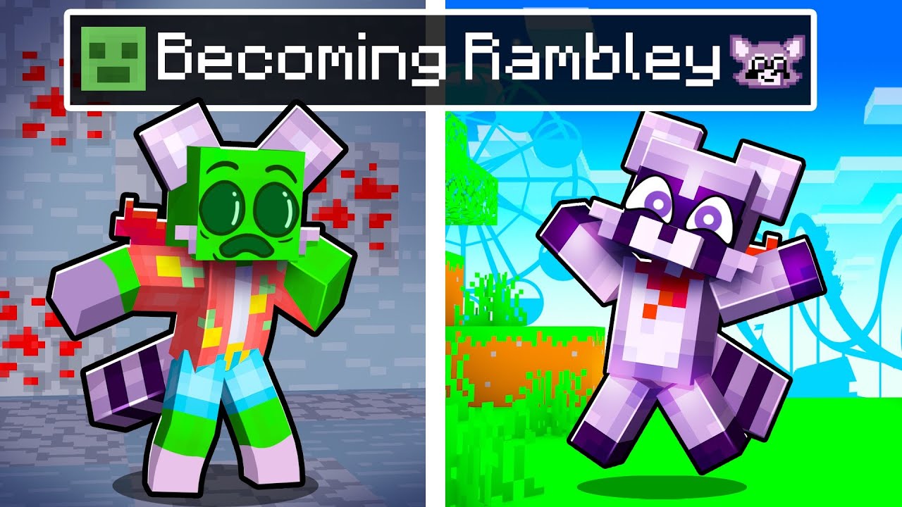 Becoming RAMBLEY THE RACCOON in Minecraft!