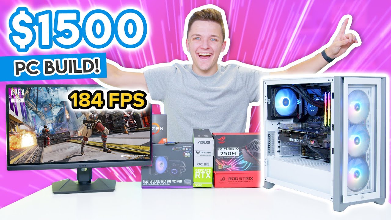 $1500 Gaming PC Build 2021! [15+ Games TESTED! ft. RTX 3070]