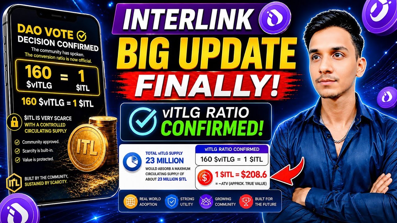 INTERLINK VERIFIED ITLG RATIO 160:1ITL📌INTERLINK NETWORK NEW UPDATE🚀INTERLINK TOKEN PRICE PREDICTION