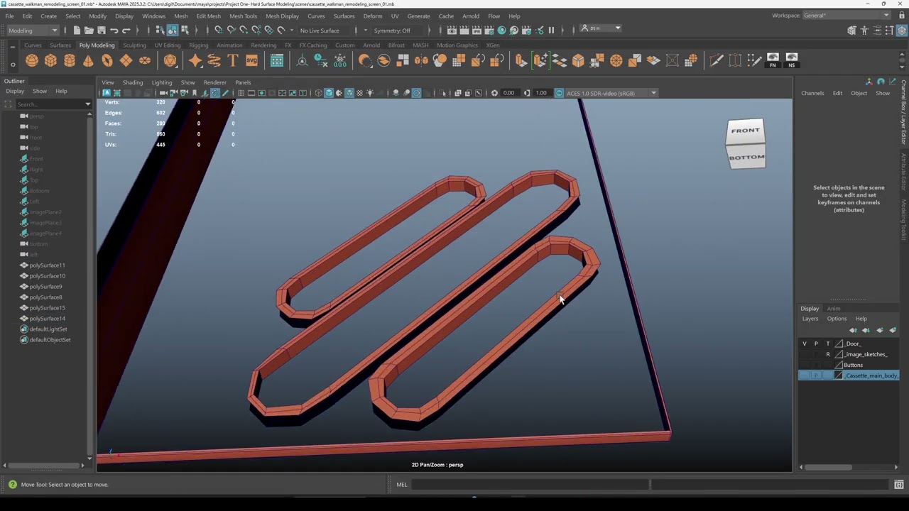 Retro Cassette Tape Booleaned Clean Up Modeling