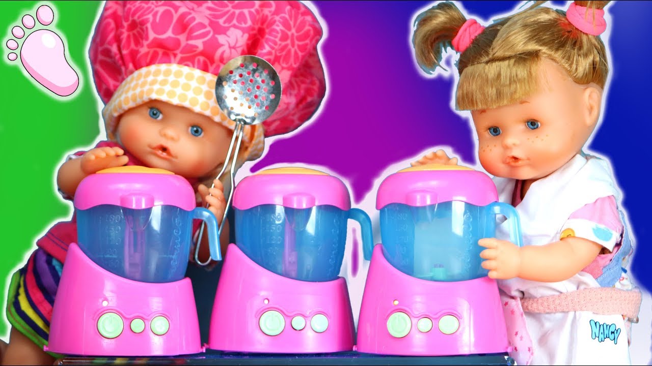 NOA ET NOE NENUCO PR&Eacute;PARENT 3 NOURRITURES DE B&Eacute;B&Eacute; POUR SES PETITES AMIES QUI SONT MALADES | Poupons