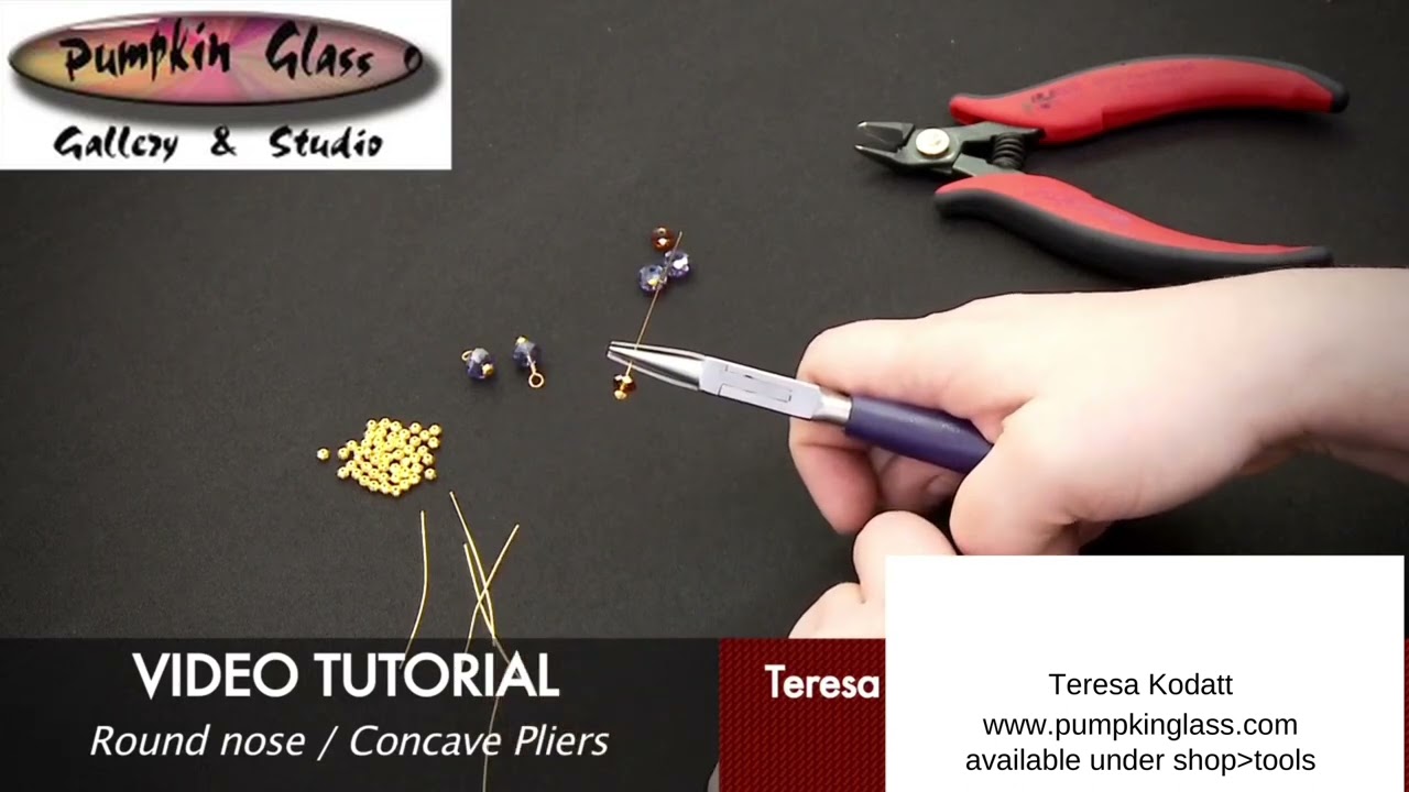 Wrapped Loop demo using Round/Concave Pliers @pumpkinglassgallery
