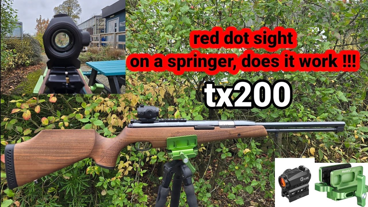 RED DOT SIGHT ON A AIRGUN , BUT DOES IT WORK !!! , #airgunhunting #pestcontrol #reddotsight #tx 200