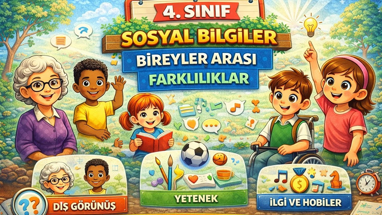 4.Sınıf Sosyal Bilgiler=Bireyler Arası Farklılıklar