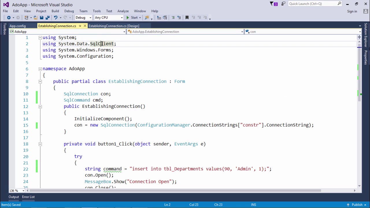 ADO.NET - Executing Commands
