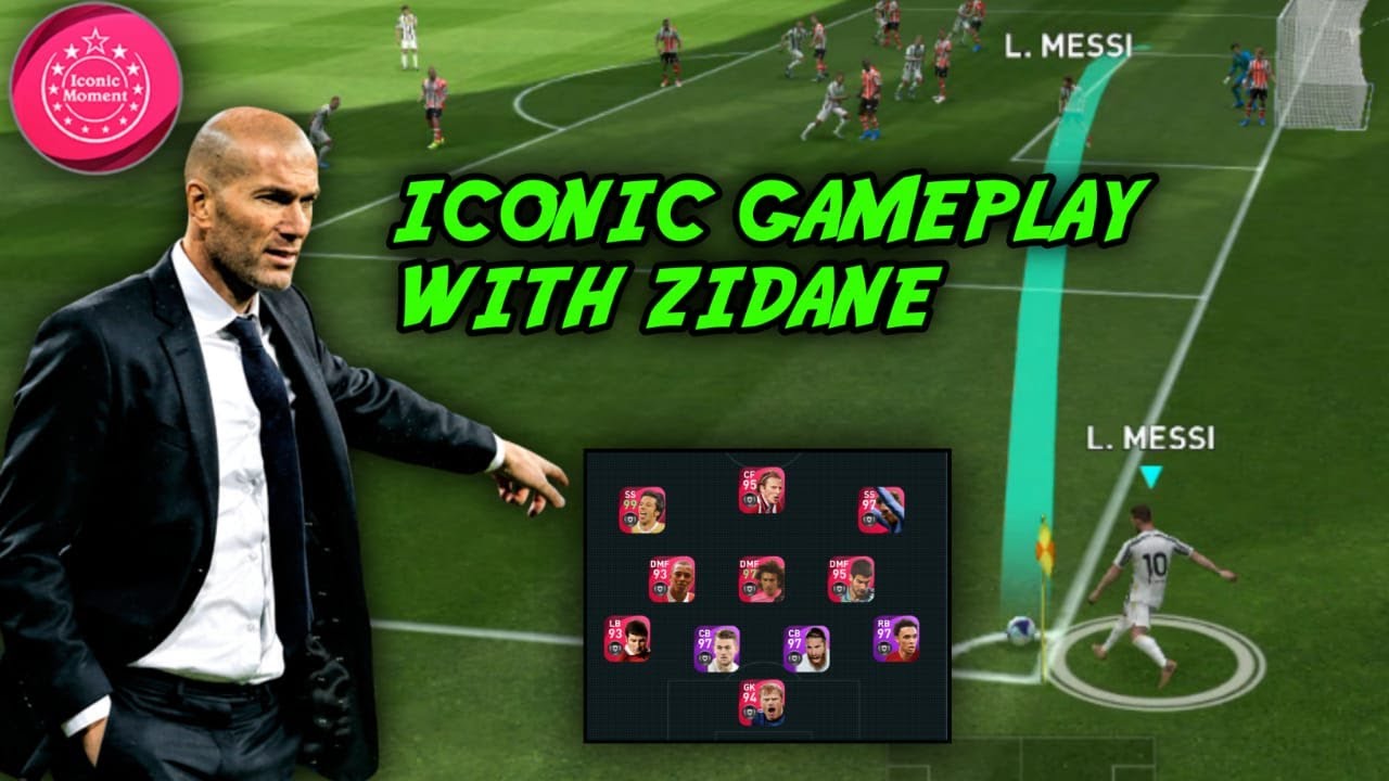 Iconic gameplay with Zidane Formation | Pes 2021 Mobile