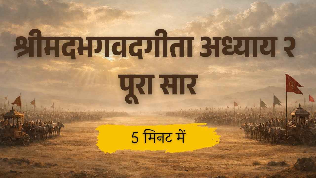 Gita Chapter 2 Summary in Hindi | Gita Chapter 2 Explained | श्रीमद्भगवदगीता अध्याय 2 का संपूर्ण सार
