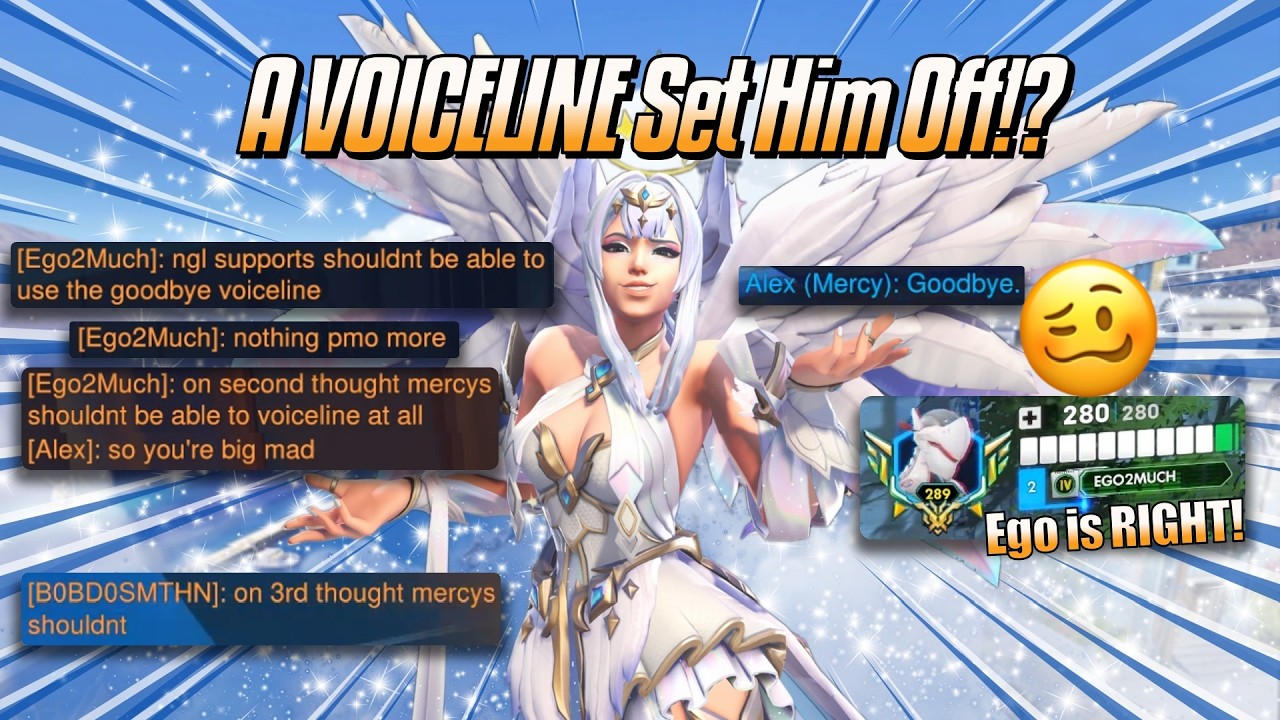A VOICELINE Set Him Off!? 🥴 - Mercy Gameplay & Commentary - Overwatch 2 (Season 1)