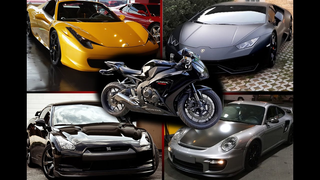 Super Cars vs 14' CBR 1000rr ( Lamborghini , Ferrari , Porsche , GTR )