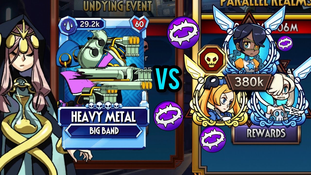 🔥HEAVY METAL vs THORNS node paralell realms - Skullgirls Mobile 