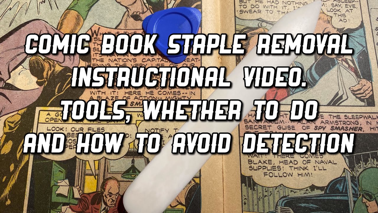 Comic Book Staple Removal Step by Step Instructions