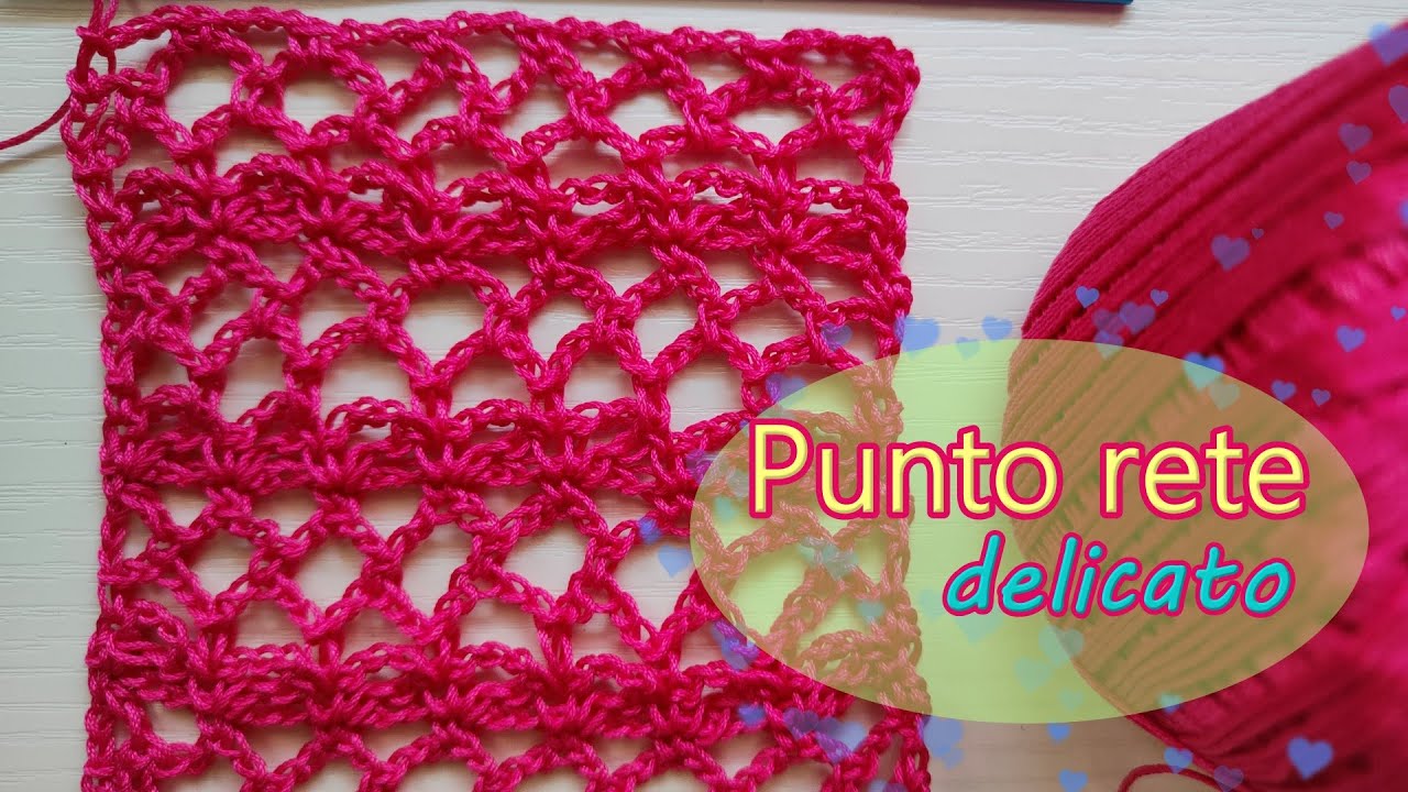 Punto rete delicato per bordi e stole - Tutorial uncinetto